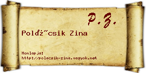 Polácsik Zina névjegykártya